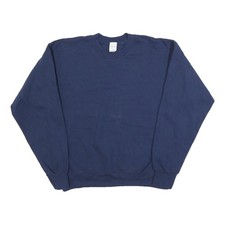 HANES Mens Blue Crew Neck M