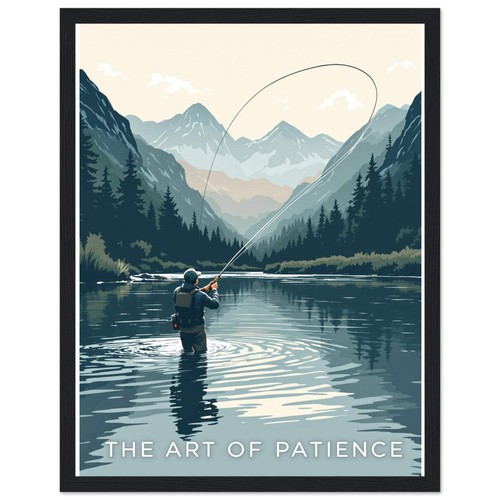 Salmon fly fishing - fishing, framed