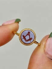 ***Antique 15ct Gold Sardonyx Masonic Signet Ring - Circa Early C20 - Free P&P