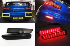 2x Black LED Bumper Reflector