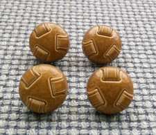 4 Vintage Brown Leather Look