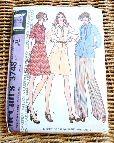Vintage 1970s mccall pattern - vintage,