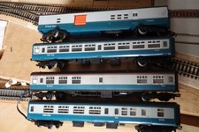 Rake of 4 x Hornby OO Blue & Grey British Rail Coaches Buffet, Royal  Mail
