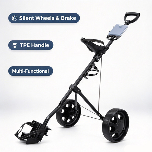 Wheel golf trolley - wheel, black