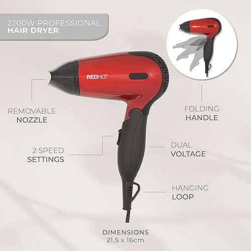 Travel hair dryer 1200w dual - travel,