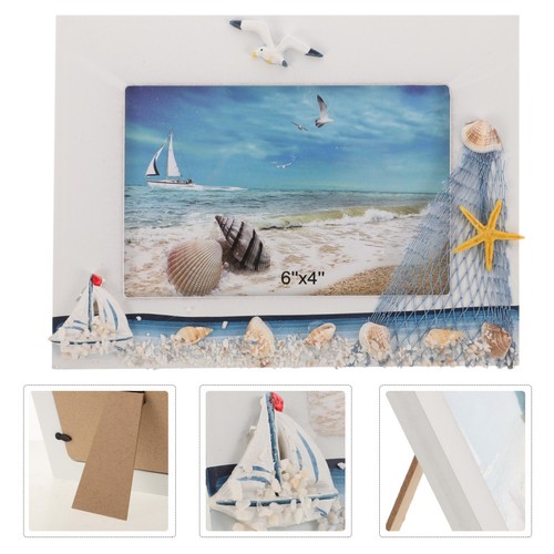 Wooden picture frame beach - wooden,