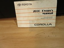 2000 Toyota COROLLA OWNERS MANUAL BOOK   ALL MODELS & TRIMS 