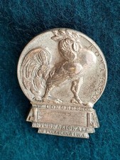 Chicken poultry cockerel Enamel Pin Badge 1955 Rome International Congress #133