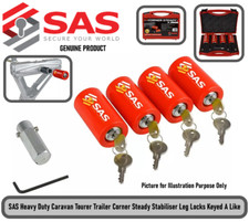 4x SAS Heavy Duty Caravan Tourer Trailer Corner Steady Stabiliser Leg Lock