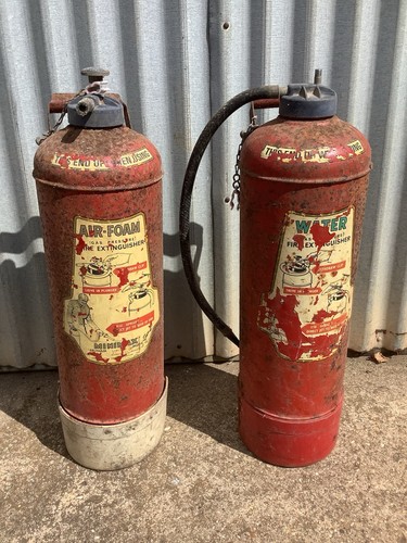 Two vintage empty fire - two,