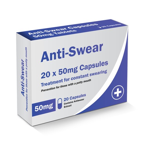 Anti swear funny pill box - funny,