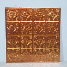 Painted Tin Ceiling Tile in Copper