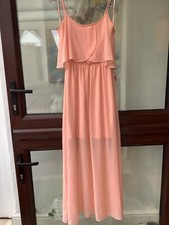 BNWoT Ladies Miss Selfridge Peach Long Party, Bridesmaid’s  Dress, Size 10