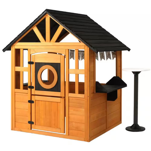 Kids wooden outdoor playhouse - wooden,