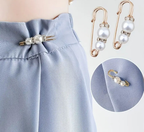 Faux pearl pants waist - faux, pin