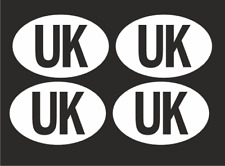 4x UK Stickers BIKE CAR  Oval