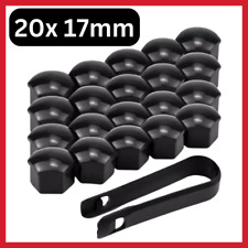 20x 17mm Black Gloss Alloy