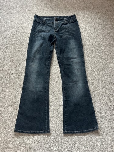 Dnm dark blue bootcut jeans - dark,