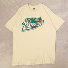 Fruit Of The Loom Vintage 90s Kentucky Derby Graphic T-Shirt XL Mens Sage Green 