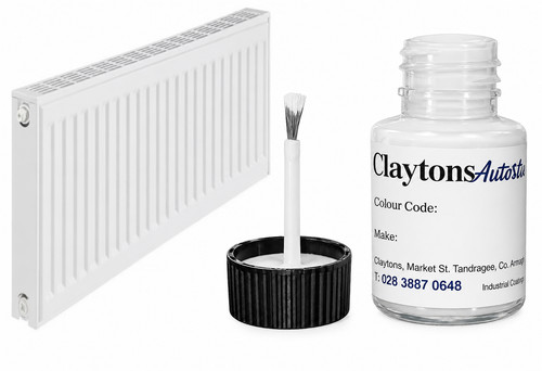 White enamel touch paint - white, up