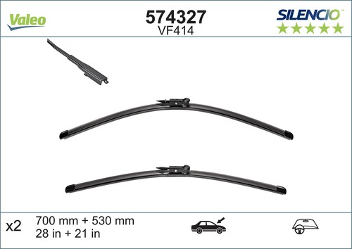 Valeo 574327 wiper blade - 574327-oe,