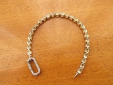Citrine Tennis Bracelet, 925 Sterling Silver, Platinum Plated, 7.5 inch, TJC