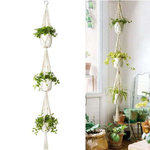 Layer macrame plant flower - macrame,