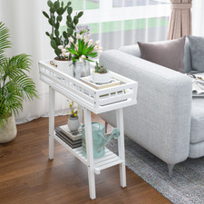 Large Tall Wood Indoor Flower Plant Stand Shelf Pot Display Garden Rack - 2 Tier