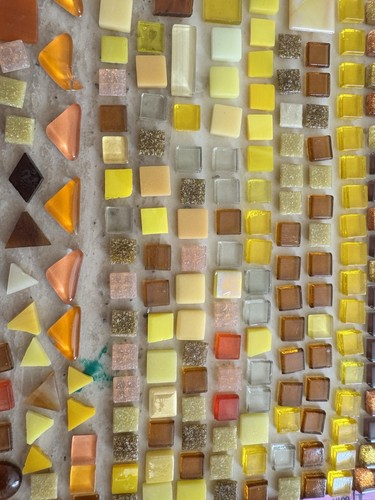 190 golden mix mosaic tile - golden,
