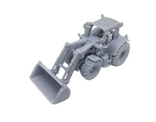 OO Gauge Medium Tractor with Front Loader Model Railway Scenery