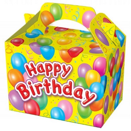 Happy birthday party boxes - happy,