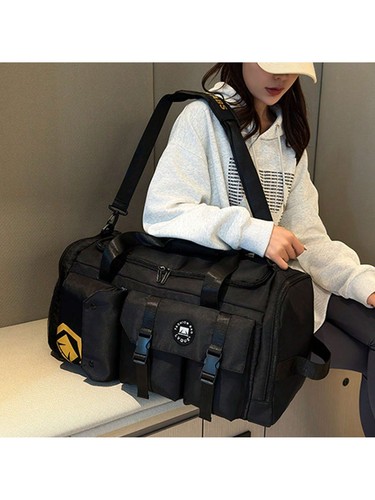 Black duffle gym overnight - black,