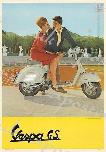 Vintage vespa advertisement - vintage, gs
