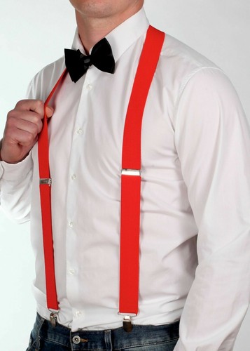Red suspenders 1920s gangster - suspenders,