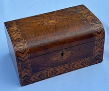 19thC Victorian Inlaid Tunbridge Ware Wooden Box
