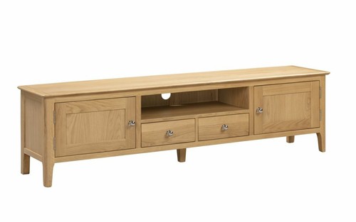 Solid oak widescreen drawer - oak,