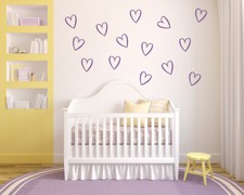 20 x Heart Shaped stickers Crafting Scrapbooking Cardmaking Wall Mirror Window