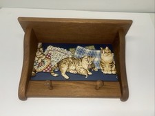 Vintage Wooden Cat Wall Shelf