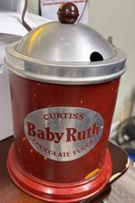 Vintage Curtiss Baby Ruth Chocolate Fudge Melter Soda Fountain Maid Container