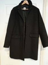 Gap Oversized Wool-Blend Cocoon Coat, Black Size S /Classic/Timeles/Stapple