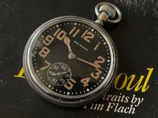 Waltham Premier WW2 Military USA Pocket Watch, 1943, serviced.
