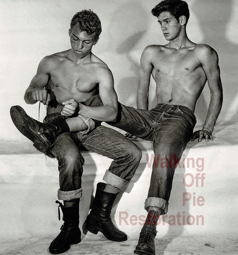 Tying his boots 1960s beefcake - 1960s,