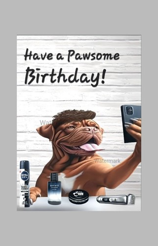 Birthday card dogue - birthday, card/dogue
