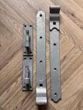 Galvanised Heavy Duty Steel Hook & Band Cranked 18" Gate Hinge 450mm