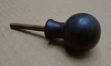 Small Reclaimed Victorian Mahogany Cupboard Lock Knob - 1 3/8 Inch Diameter