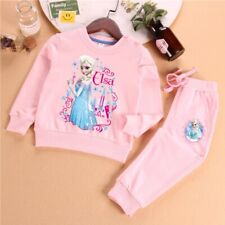 2PCS Elsa Pullover Casual Jumper Sweatshirt Girls Tops+Pants Outfits Tracksuit