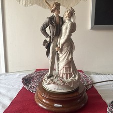 VTG 1984 Giuseppe Armani Figurine BRIDE & GROOM Florence 12 Tall Lamp Base