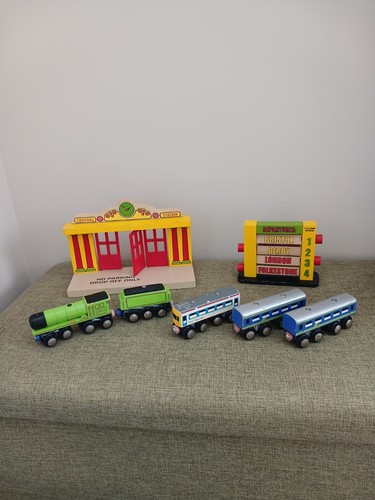 Wooden train set accessories - set,