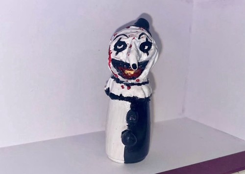 Ooak horror doll wooden clown - ooak,
