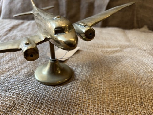 Solid brass dc3 aeroplane - brass,